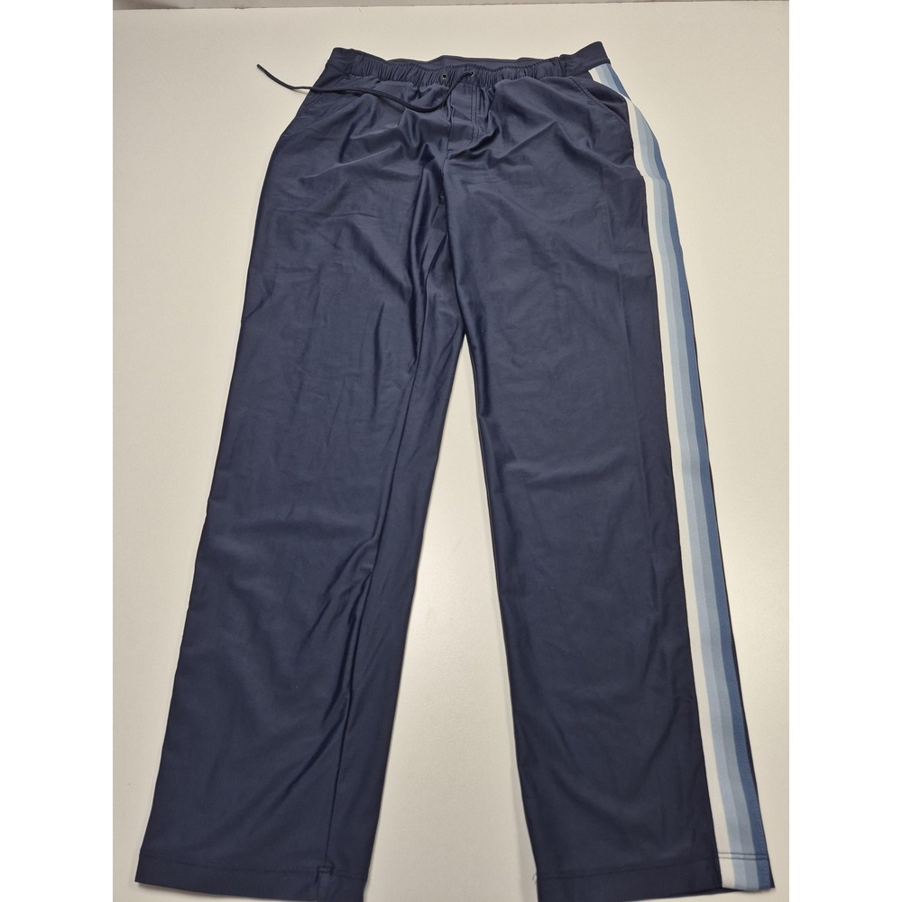 G/FORE Track Pants Mens Medium Blue Side Stripe Elastic Waist Golf Athletic